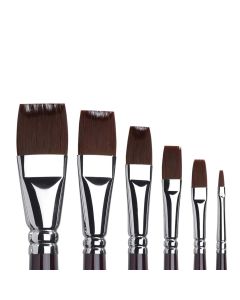Winsor & Newton Galeria Acrylverf Penseel One Stroke - plat met korte steel