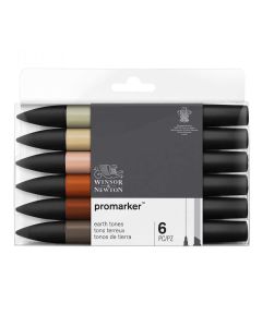 Winsor & Newton Promarker set van 6 Aardetinten