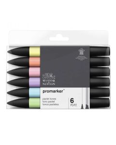 Winsor & Newton Promarker set van 6 Pasteltinten