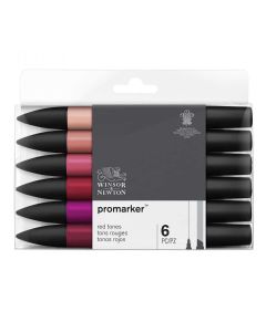 Winsor & Newton Promarker set van 6 Roodtinten