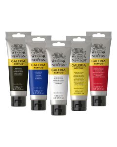 Winsor & Newton Galeria Acrylverf 120ml - Set van 5 Basiskleuren