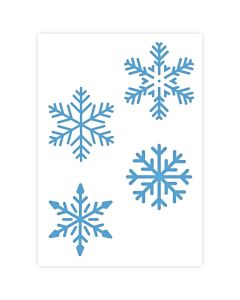 Sneeuwvlokken Sjabloon in 3 maten