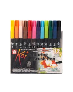 Sakura Koi Coloring Brush Pens 12 Color Set