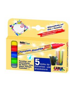 Kreul Porselein Marker Glitter Set