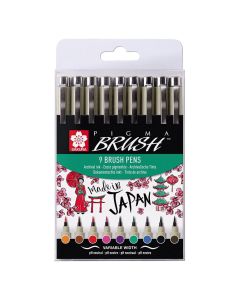 Sakura Pigma Brush 9 brush pens