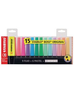 STABILO BOSS Original Highlighter Marker set van 15