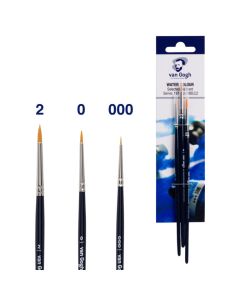 Van Gogh aquarel penselen set van 3 stuks - Serie 191 - nr. 000,0,2