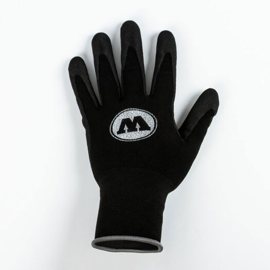 Molotow bescherming handschoenen vooraanzicht in het zwart/ donkergrijs. Ze geven optimale bescherming en zijn perfect voor het gebruik bij graffiti en streetart, omdat ze de handen beschermen tegen spray paint.
