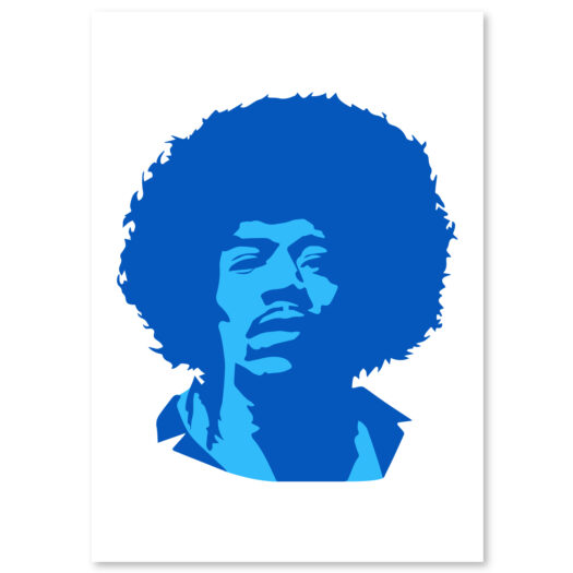 Jimy Hendrix stencil, idool sjabloon