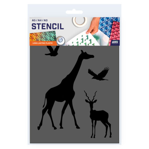 Afrikaanse dieren stencil sjabloon