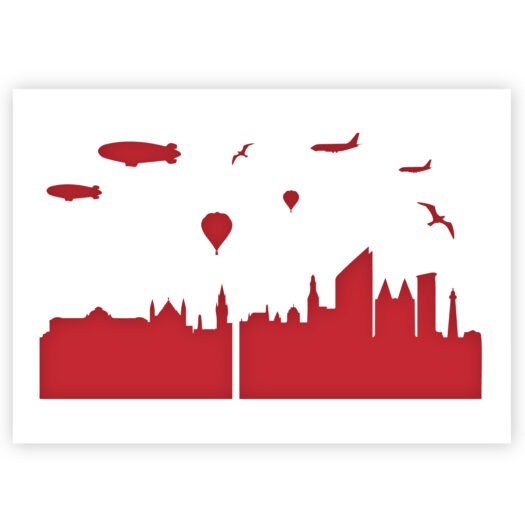 Den Haag Skyline stencil sjabloon