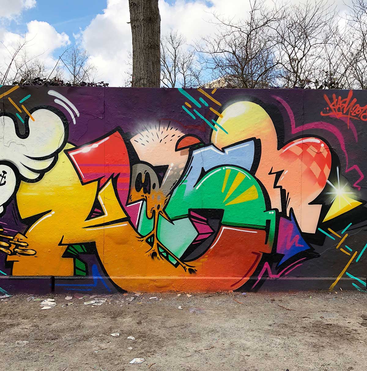 graffiti artiest KLASH wall piece