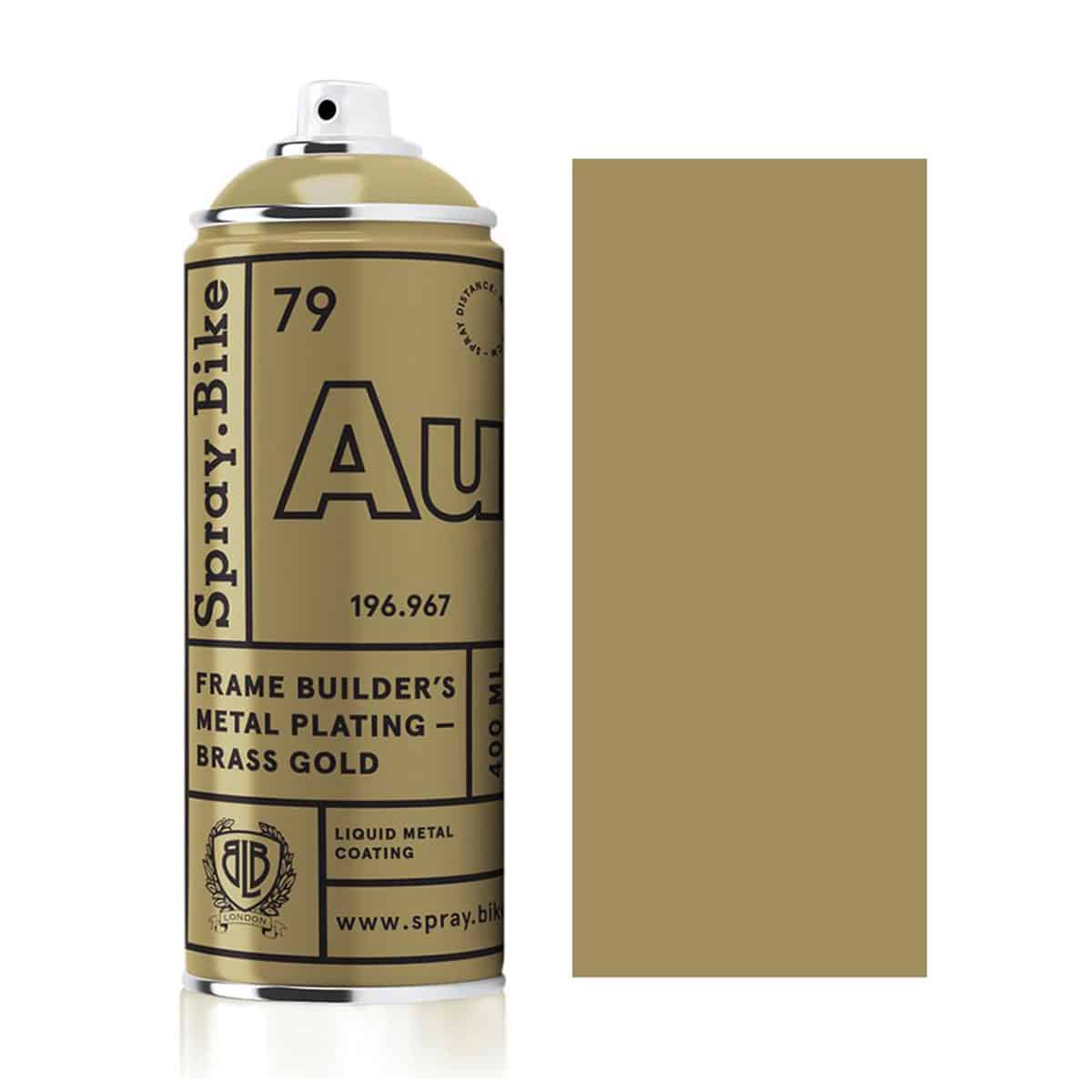 Spray.Bike Frame Metal Plating - Brass Gold - 400ml - Suitup - Art Supplies