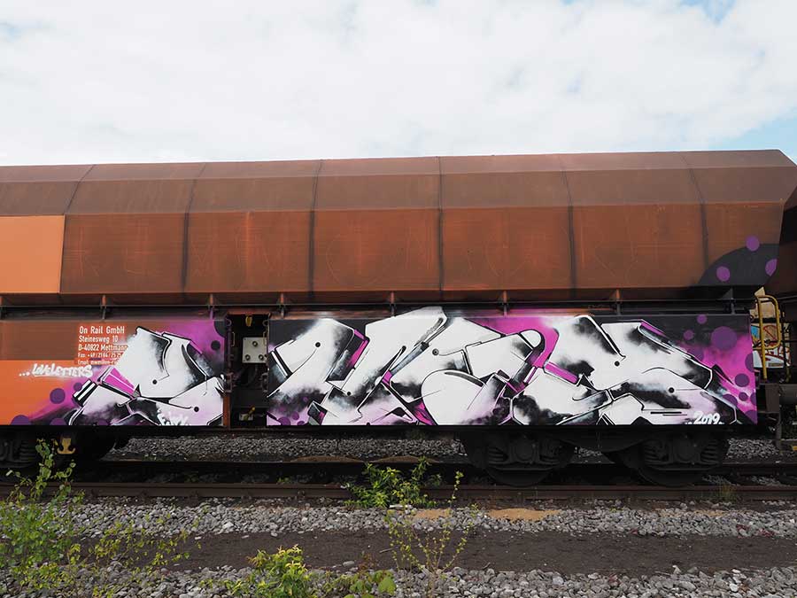 Graffiti Piece on rusty train