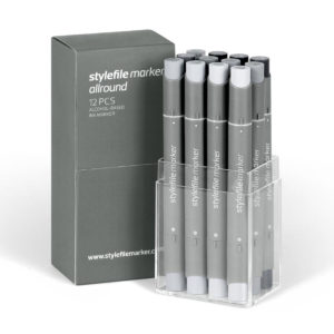 Stylefile Twin Marker 12 Neutral Grey Allround Set