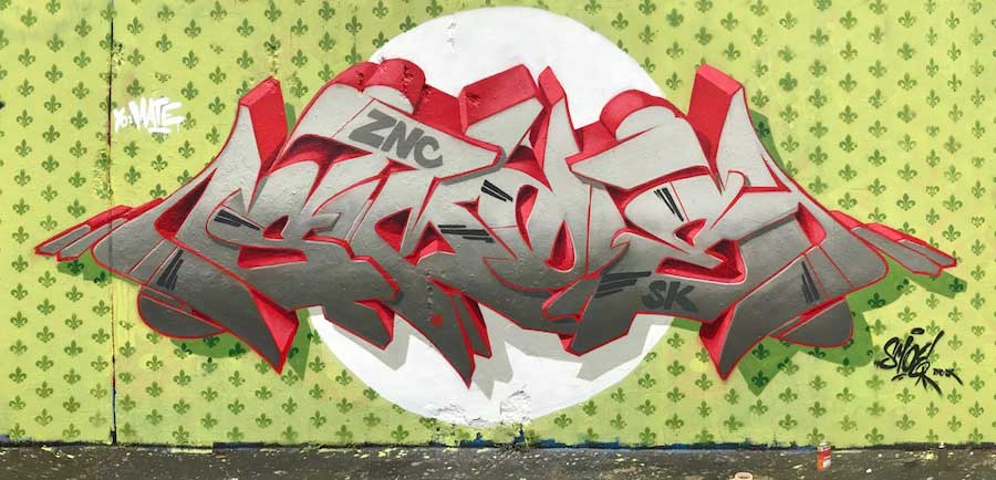 Smoe Nova German graffiti piece with lightgreen background