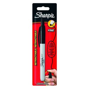 Sharpie RT Intrekbare Permanent Marker - Zwart (blister pack)
