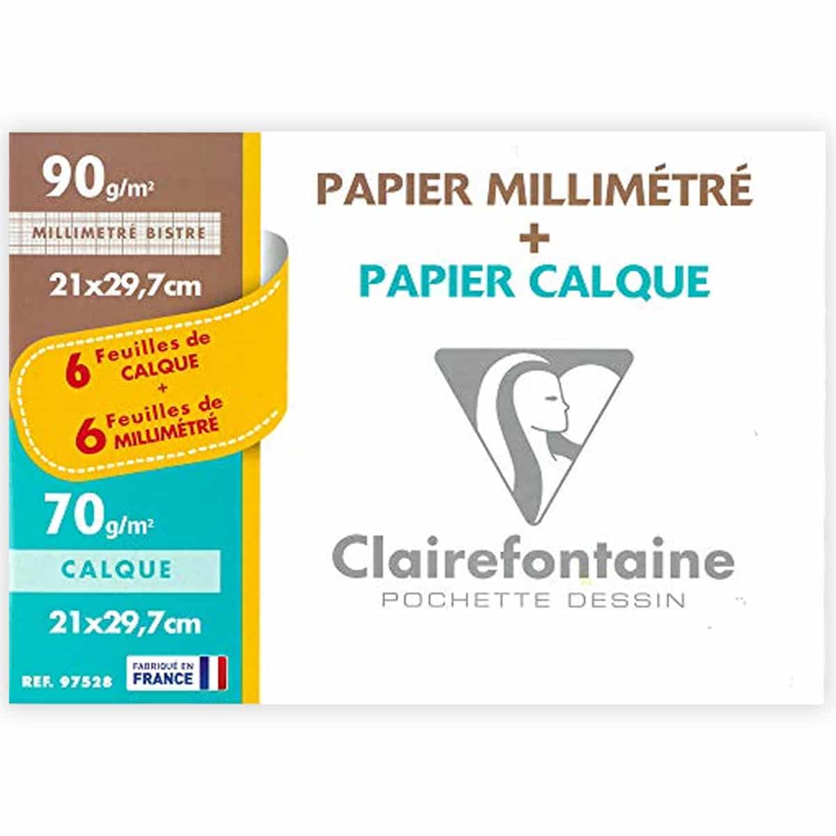 hulp in de huishouding effect in plaats daarvan Clairefontaine A4 - 6x Ruitjespapier + 6x Overtrekpapier - Suitup - Art  Supplies