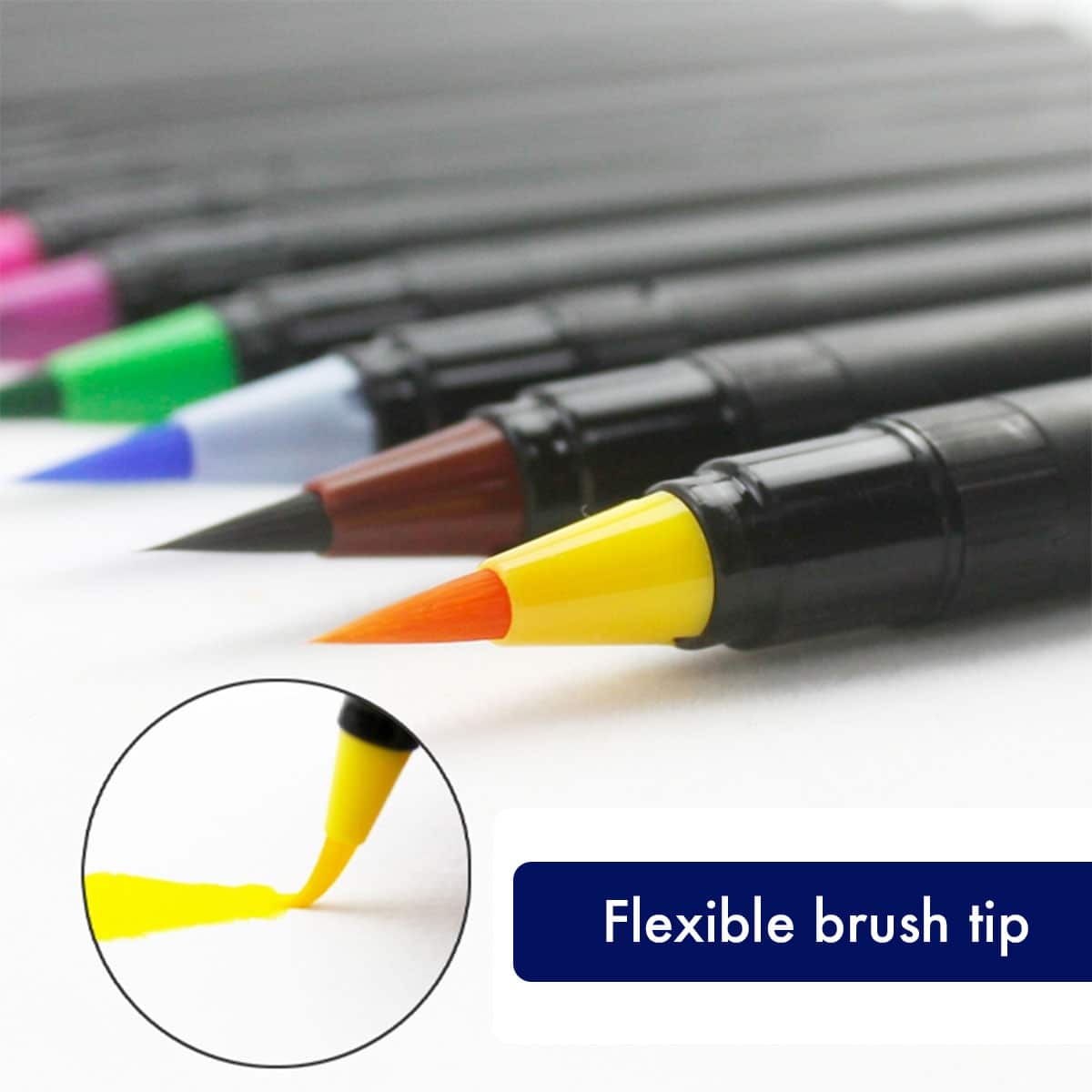 Verkoper zien geluk QBIX Aquarel Brush Pen Set - 24 kleuren incl. 2 Lege Pennen & Aquarelpapier  - Suitup - Art Supplies
