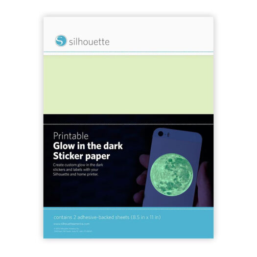 Silhouette printable glow in the dark sticker papier voor snijplotters en stencil art