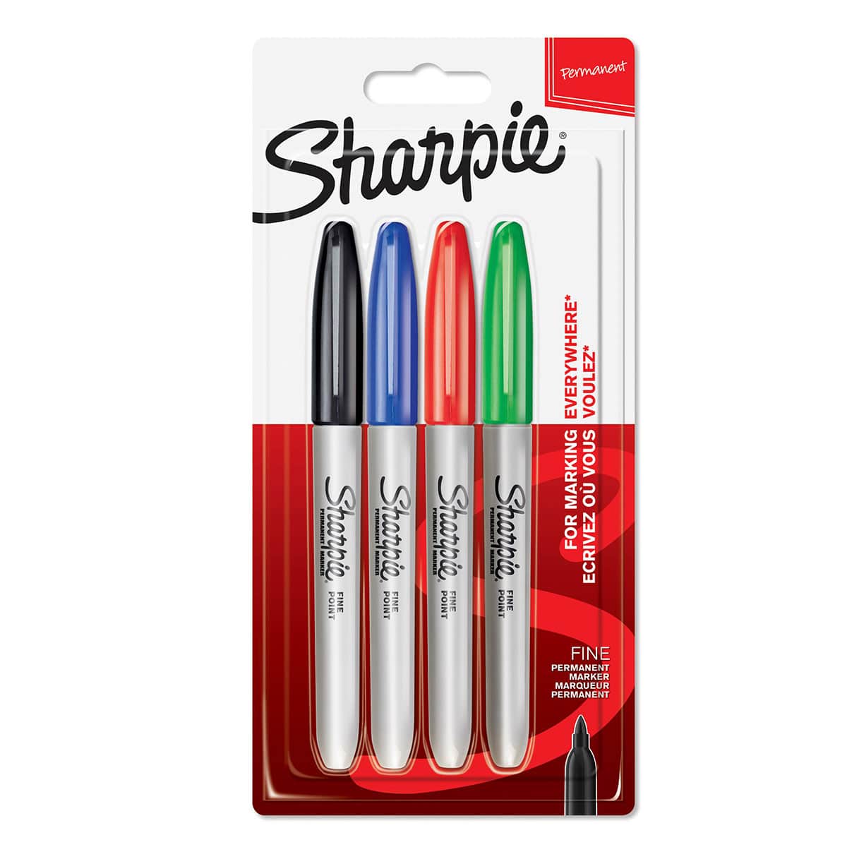 Sharpie Permanent Classic Fine Marker 4x pack - Suitup Art Supplies