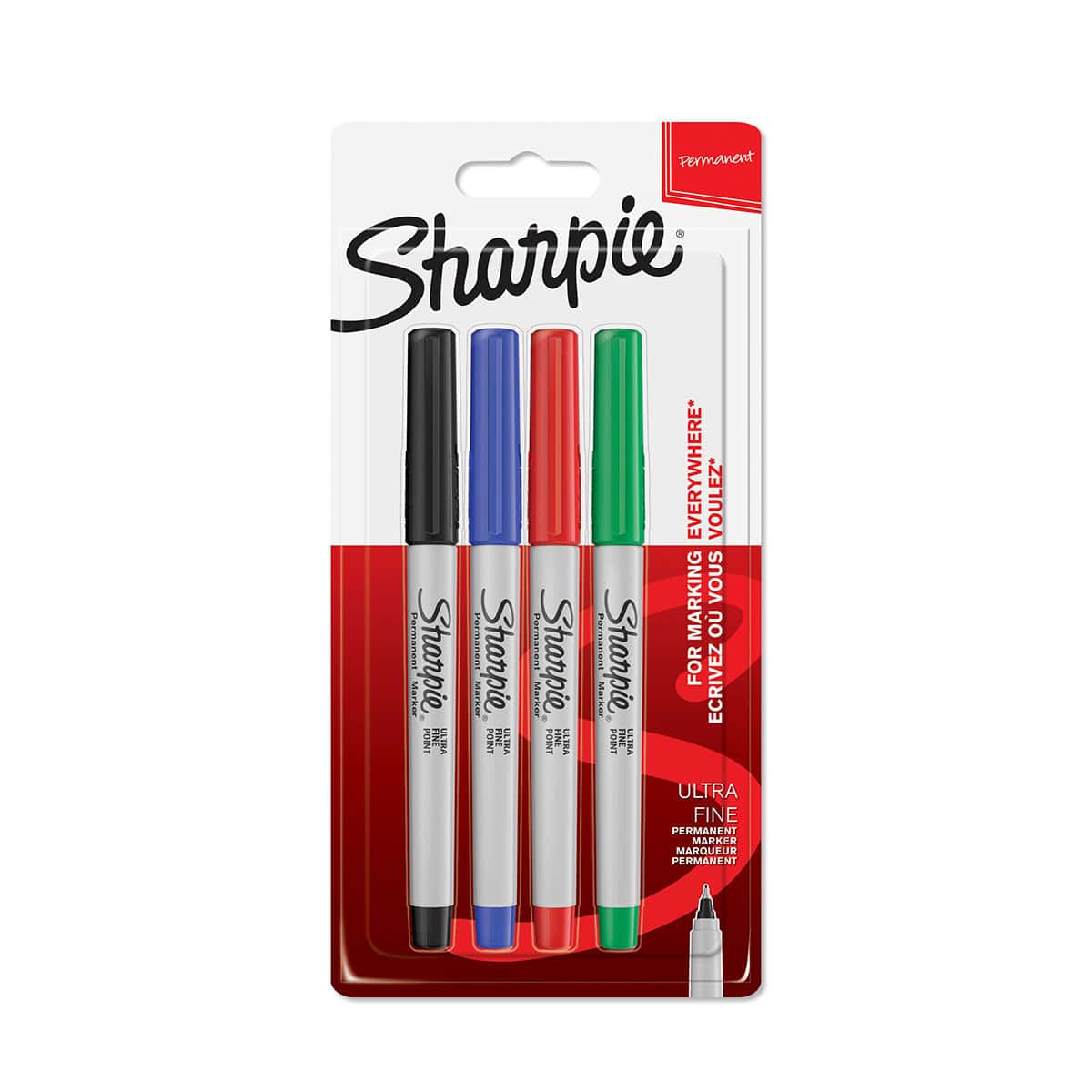 Kruipen Ongelofelijk Aanwezigheid Sharpie Permanent Marker, Ultra Fine 0.5 mm - 4x pack - Suitup - Art  Supplies