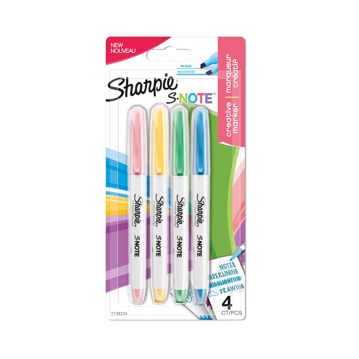 Sharpie S-Note markers set van 4 Suitup - Art Supplies