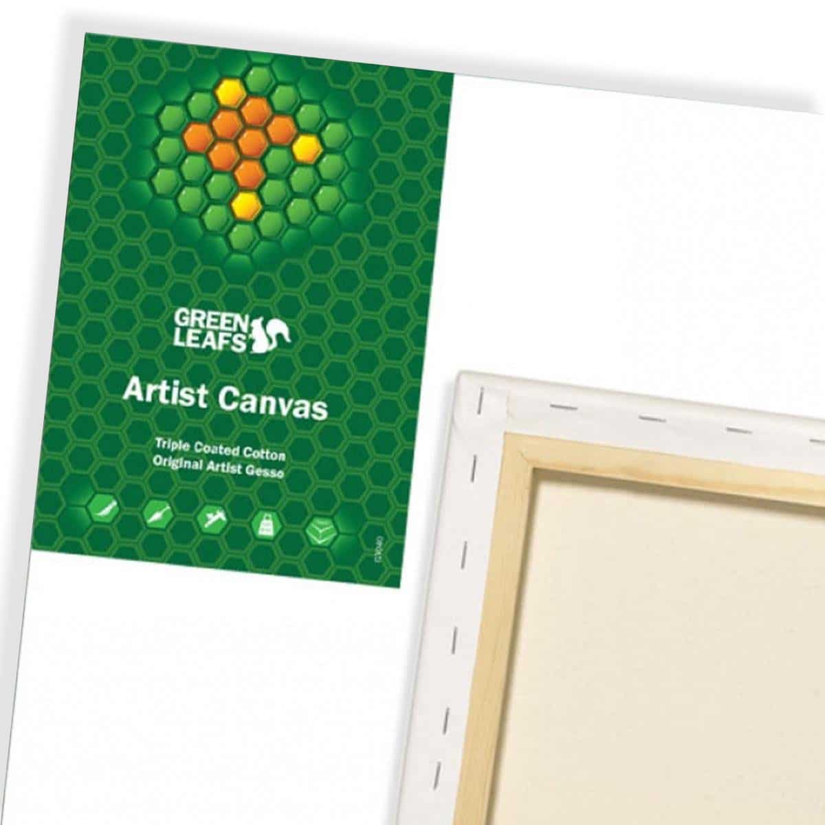Nest Alfabetische volgorde postzegel MUSEO Green Leafs Schildersdoek katoen - Suitup - Art Supplies