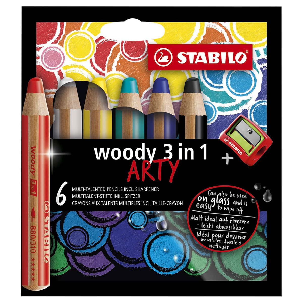 Kwijting Verhoogd Verschrikkelijk STABILO Woody Kleurpotloden set van 6 kleuren | Suitup Art Supplies