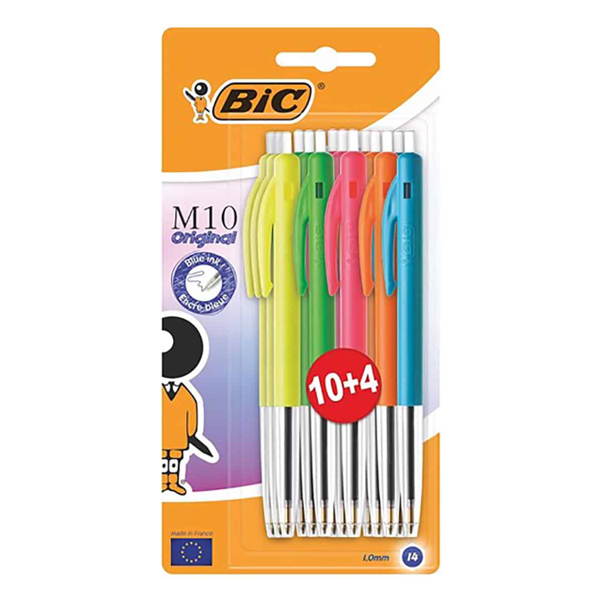 lade Kluisje Protestant BIC M10 balpennen ultracolours 10 + 4 stuks | Suitup Art Supplies